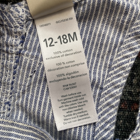 Baby B’gosh Pinstripe Romper • 12-18 Months - Picture 9 of 9